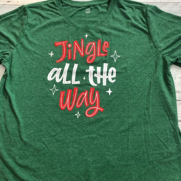 Jingle All The Way Holiday Time Forest Green Tee - Picture 5 of 7